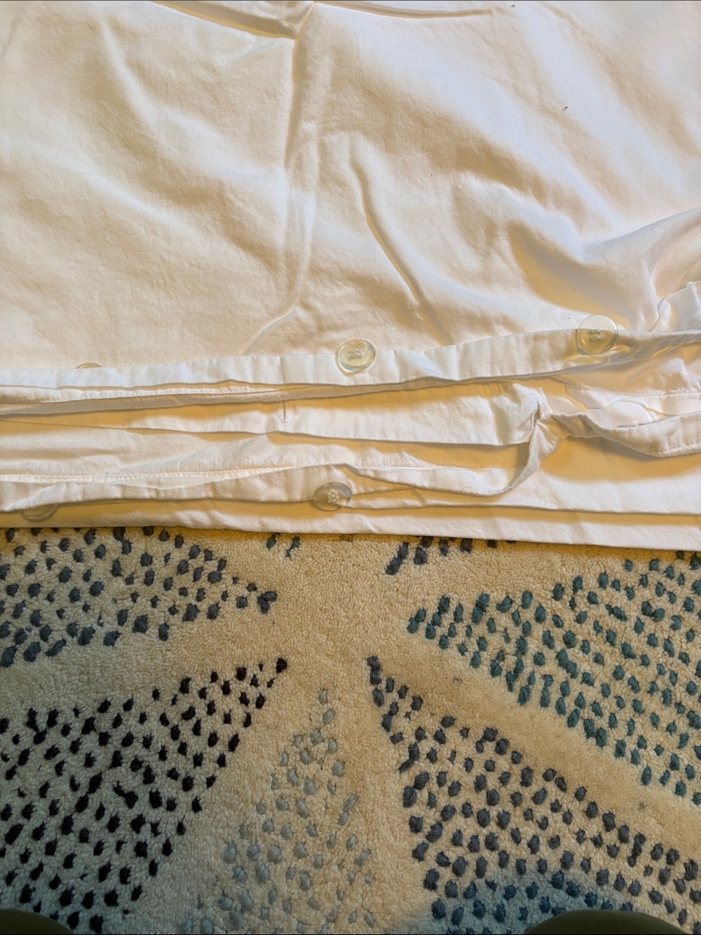 White Cotton Duvet Cover - Soft Breathable Bedding - Picture 2 of 2